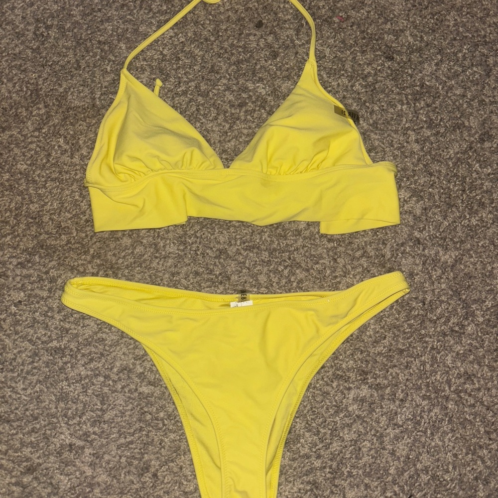 Forever 21 Yellow Bikini Swim Set